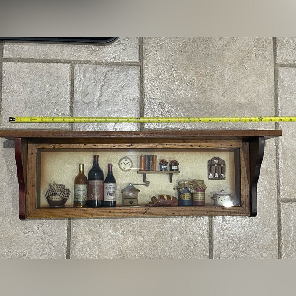 Wooden Shadow Box with Miniature Collectibles - Picture 5 of 5